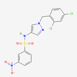 molecular formula C16H12Cl2N4O4S B4032019 N-[1-(2,4-dichlorobenzyl)-1H-pyrazol-4-yl]-3-nitrobenzenesulfonamide 