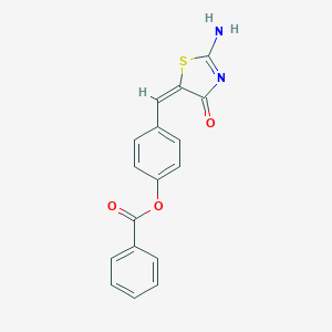 molecular formula C17H12N2O3S B403202 [4-[(E)-(2-amino-4-oxo-1,3-thiazol-5-ylidene)methyl]phenyl] benzoate 