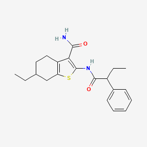 6-ethyl-2-[(2-phenylbutanoyl)amino]-4,5,6,7-tetrahydro-1-benzothiophene-3-carboxamide