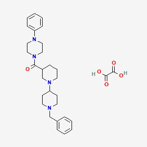 [1-(1-Benzylpiperidin-4-yl)piperidin-3-yl]-(4-phenylpiperazin-1-yl)methanone;oxalic acid