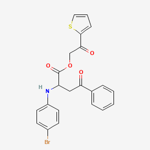 2-Oxo-2-(thiophen-2-yl)ethyl 2-[(4-bromophenyl)amino]-4-oxo-4-phenylbutanoate