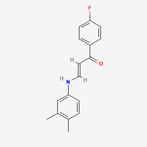 molecular formula C17H16FNO B4032058 (E)-3-(3,4-DIMETHYLANILINO)-1-(4-FLUOROPHENYL)-2-PROPEN-1-ONE 