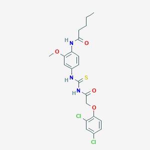 N-{4-[({[(2,4-dichlorophenoxy)acetyl]amino}carbonothioyl)amino]-2-methoxyphenyl}pentanamide