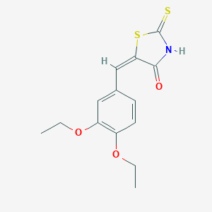 molecular formula C14H15NO3S2 B403208 5-(3,4-Diethoxy-benzylidene)-2-thioxo-thiazolidin-4-one 