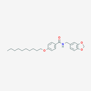 N-(1,3-benzodioxol-5-ylmethyl)-4-(decyloxy)benzamide