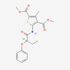 Dimethyl 3-methyl-5-[(2-phenoxybutanoyl)amino]thiophene-2,4-dicarboxylate