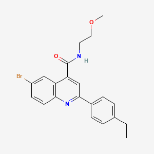 6-bromo-2-(4-ethylphenyl)-N-(2-methoxyethyl)quinoline-4-carboxamide