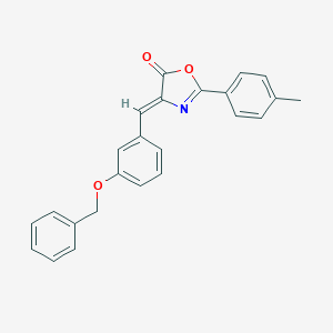 molecular formula C24H19NO3 B403216 4-[3-(benzyloxy)benzylidene]-2-(4-methylphenyl)-1,3-oxazol-5(4H)-one 