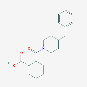 molecular formula C20H27NO3 B4032164 2-(4-benzylpiperidine-1-carbonyl)cyclohexane-1-carboxylic acid 