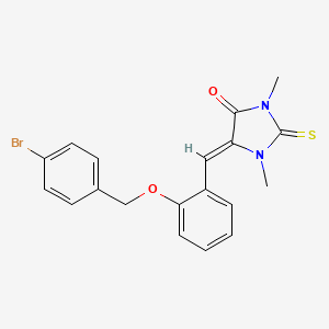 5-{2-[(4-bromobenzyl)oxy]benzylidene}-1,3-dimethyl-2-thioxo-4-imidazolidinone