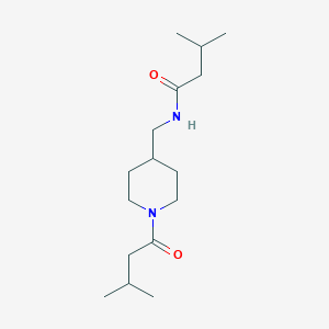 molecular formula C16H30N2O2 B4032209 3-methyl-N-{[1-(3-methylbutanoyl)-4-piperidinyl]methyl}butanamide 