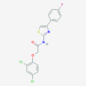 molecular formula C17H11Cl2FN2O2S B403221 2-(2,4-dichlorophenoxy)-N-[4-(4-fluorophenyl)-1,3-thiazol-2-yl]acetamide 