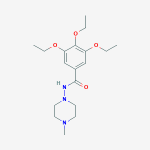 3,4,5-triethoxy-N-(4-methylpiperazin-1-yl)benzamide