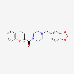 1-[4-(1,3-BENZODIOXOL-5-YLMETHYL)PIPERAZINO]-2-PHENOXY-1-BUTANONE