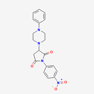 1-(4-Nitrophenyl)-3-(4-phenylpiperazin-1-yl)pyrrolidine-2,5-dione