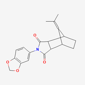 2-(1,3-benzodioxol-5-yl)-8-(propan-2-ylidene)hexahydro-1H-4,7-methanoisoindole-1,3(2H)-dione