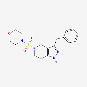 molecular formula C17H22N4O3S B4032247 4-[(3-Benzyl-1,4,6,7-tetrahydropyrazolo[4,3-c]pyridin-5-yl)sulfonyl]morpholine 