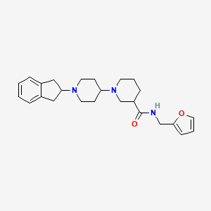 1'-(2,3-dihydro-1H-inden-2-yl)-N-(2-furylmethyl)-1,4'-bipiperidine-3-carboxamide