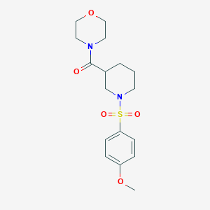 {1-[(4-Methoxyphenyl)sulfonyl]piperidin-3-yl}(morpholin-4-yl)methanone