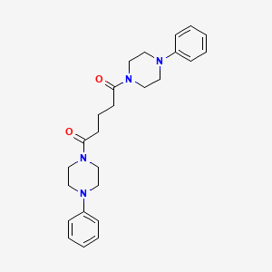 molecular formula C25H32N4O2 B4032276 1,5-Bis(4-phenylpiperazin-1-yl)pentane-1,5-dione 