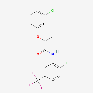 2-(3-chlorophenoxy)-N-[2-chloro-5-(trifluoromethyl)phenyl]propanamide