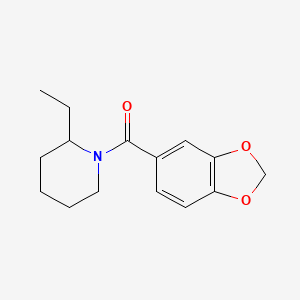 molecular formula C15H19NO3 B4032299 1,3-BENZODIOXOL-5-YL(2-ETHYLPIPERIDINO)METHANONE 