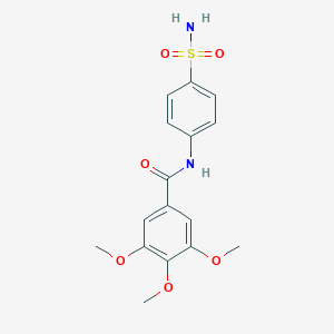 molecular formula C16H18N2O6S B403230 3,4,5-trimethoxy-N-(4-sulfamoylphenyl)benzamide CAS No. 93020-33-8