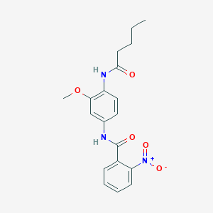 N-[3-methoxy-4-(pentanoylamino)phenyl]-2-nitrobenzamide