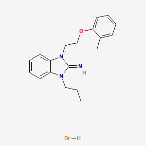 molecular formula C19H24BrN3O B4032331 1-[2-(2-methylphenoxy)ethyl]-3-propyl-1,3-dihydro-2H-benzimidazol-2-imine hydrobromide 