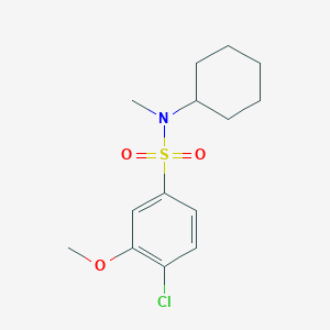 4-chloro-N-cyclohexyl-3-methoxy-N-methylbenzene-1-sulfonamide