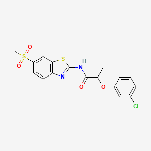 2-(3-CHLOROPHENOXY)-N-(6-METHANESULFONYL-13-BENZOTHIAZOL-2-YL)PROPANAMIDE