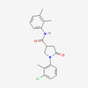 molecular formula C20H21ClN2O2 B4032400 1-(3-chloro-2-methylphenyl)-N-(2,3-dimethylphenyl)-5-oxopyrrolidine-3-carboxamide 