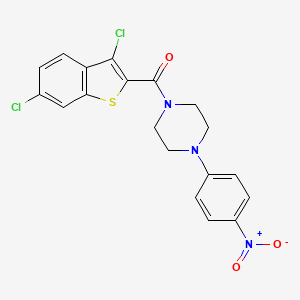 (3,6-DICHLORO-1-BENZOTHIOPHEN-2-YL)[4-(4-NITROPHENYL)PIPERAZINO]METHANONE