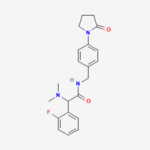 2-(dimethylamino)-2-(2-fluorophenyl)-N-[4-(2-oxopyrrolidin-1-yl)benzyl]acetamide