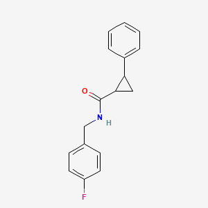 N-[(4-fluorophenyl)methyl]-2-phenylcyclopropane-1-carboxamide