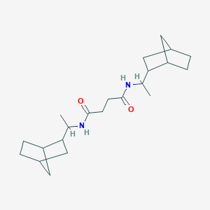 molecular formula C22H36N2O2 B4032436 NN'-BIS(1-{BICYCLO[2.2.1]HEPTAN-2-YL}ETHYL)BUTANEDIAMIDE 