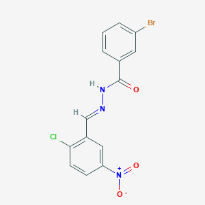 molecular formula C14H9BrClN3O3 B403245 3-bromo-N'-{2-chloro-5-nitrobenzylidene}benzohydrazide 