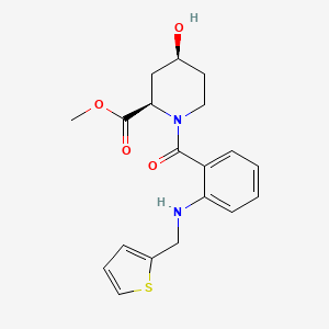 molecular formula C19H22N2O4S B4032483 methyl (2R,4S)-4-hydroxy-1-[2-(thiophen-2-ylmethylamino)benzoyl]piperidine-2-carboxylate 