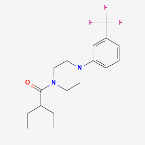 2-ETHYL-1-{4-[3-(TRIFLUOROMETHYL)PHENYL]PIPERAZINO}-1-BUTANONE