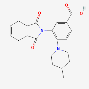 3-(1,3-Dioxo-3a,4,7,7a-tetrahydroisoindol-2-yl)-4-(4-methylpiperidin-1-yl)benzoic acid