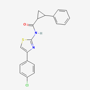 N-[4-(4-chlorophenyl)-1,3-thiazol-2-yl]-2-phenylcyclopropanecarboxamide