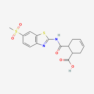 6-({[6-(methylsulfonyl)-1,3-benzothiazol-2-yl]amino}carbonyl)-3-cyclohexene-1-carboxylic acid