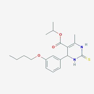 molecular formula C19H26N2O3S B4032557 Propan-2-yl 6-(3-butoxyphenyl)-4-methyl-2-sulfanyl-1,6-dihydropyrimidine-5-carboxylate 