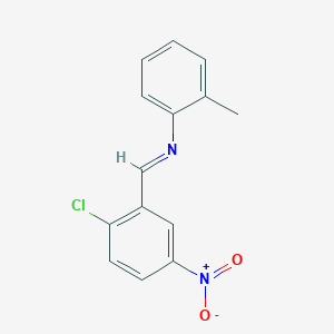 molecular formula C14H11ClN2O2 B403256 N-(2-chloro-5-nitrobenzylidene)-2-methylaniline 