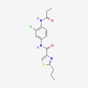 N-[3-chloro-4-(propionylamino)phenyl]-2-propyl-1,3-thiazole-4-carboxamide