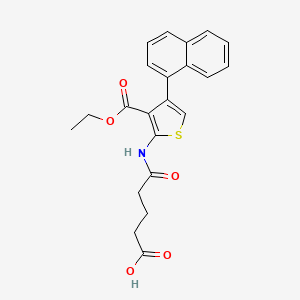 4-{[3-(Ethoxycarbonyl)-4-(naphthalen-1-YL)thiophen-2-YL]carbamoyl}butanoic acid