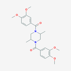 1,4-bis(3,4-dimethoxybenzoyl)-2,5-dimethylpiperazine