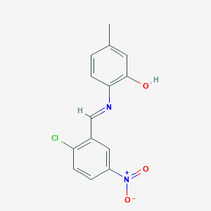 2-({2-Chloro-5-nitrobenzylidene}amino)-5-methylphenol