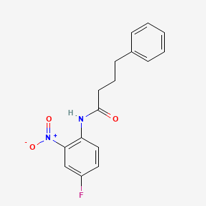 molecular formula C16H15FN2O3 B4032637 N-(4-fluoro-2-nitrophenyl)-4-phenylbutanamide 