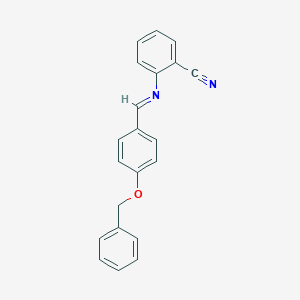 molecular formula C21H16N2O B403265 2-{[4-(Benzyloxy)benzylidene]amino}benzonitrile 